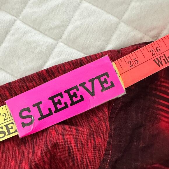 AD LIB Dress Womens 46 Red Shirt Dress Shift Abstract Midi Lagenlook US 14 - Picture 12 of 13